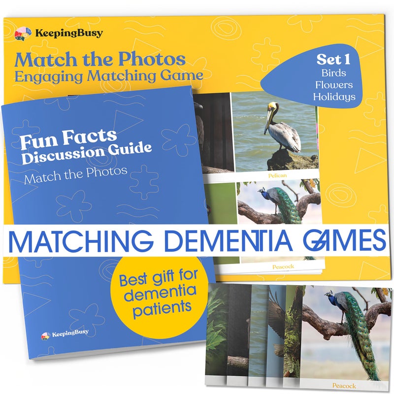 Keeping Busy Match The Photos with Fun Facts Set 1 Dementia Activities for Seniors Alzheimers Products for Elderly Memory Games for Seniors Activity Kits for Dementia Patients Memory Games for Adults